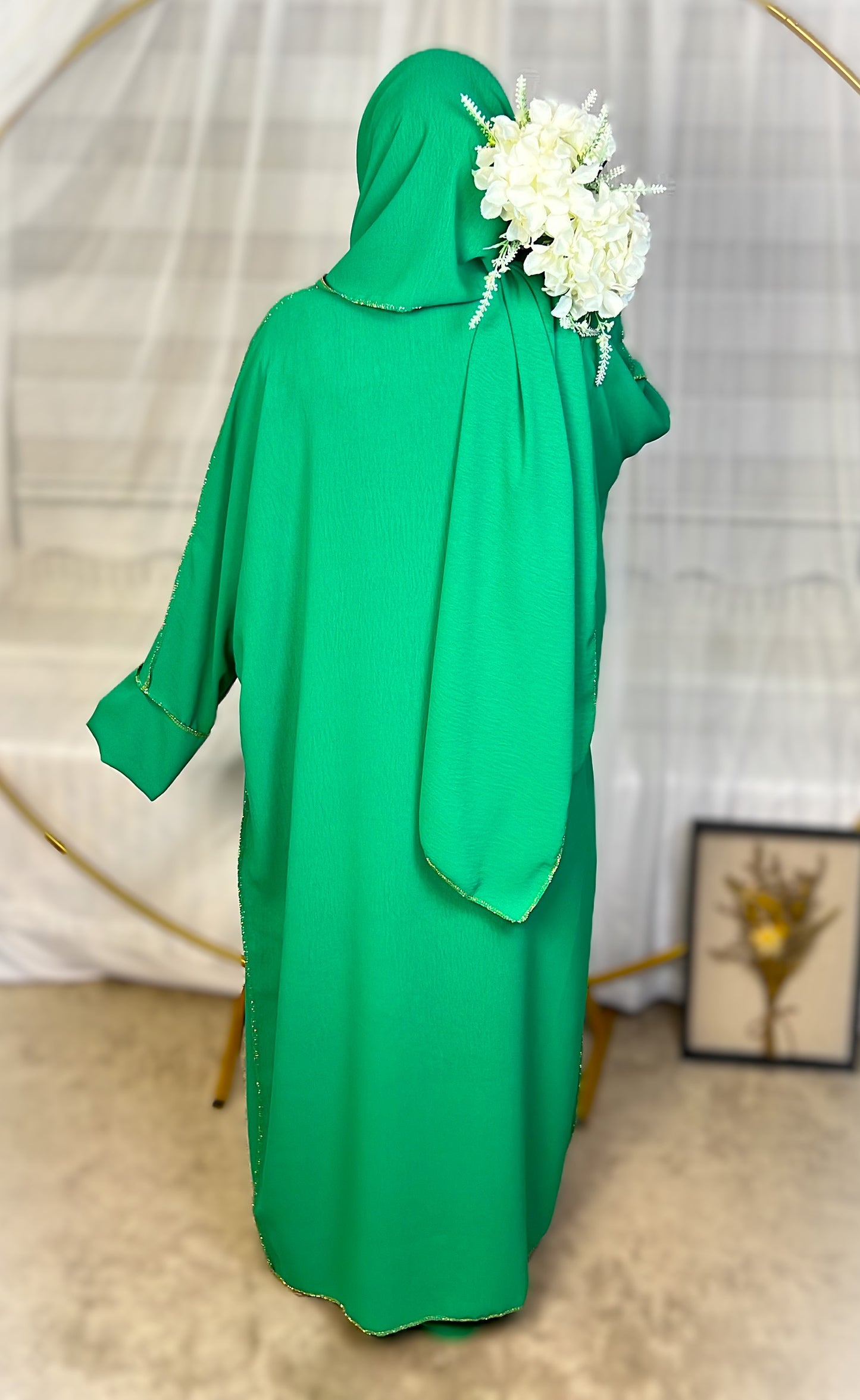 ABAYA SET 3-TEILIG JAZZ (SAMIRA) Knallgrün
