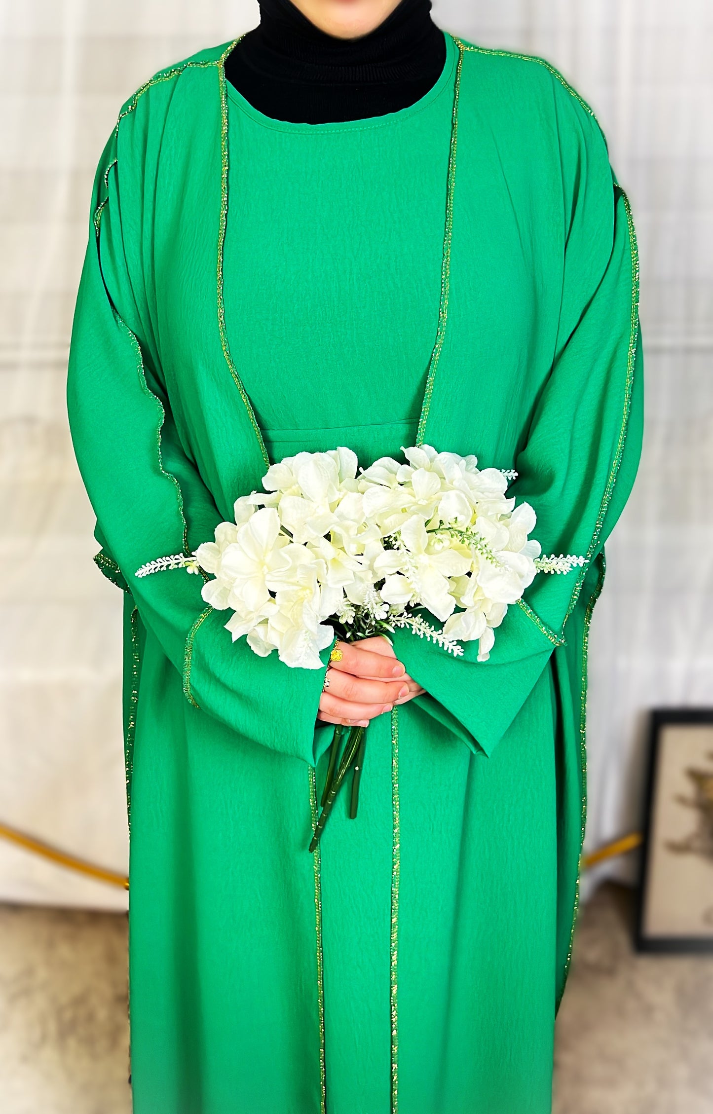 ABAYA SET 3-TEILIG JAZZ (SAMIRA) Knallgrün