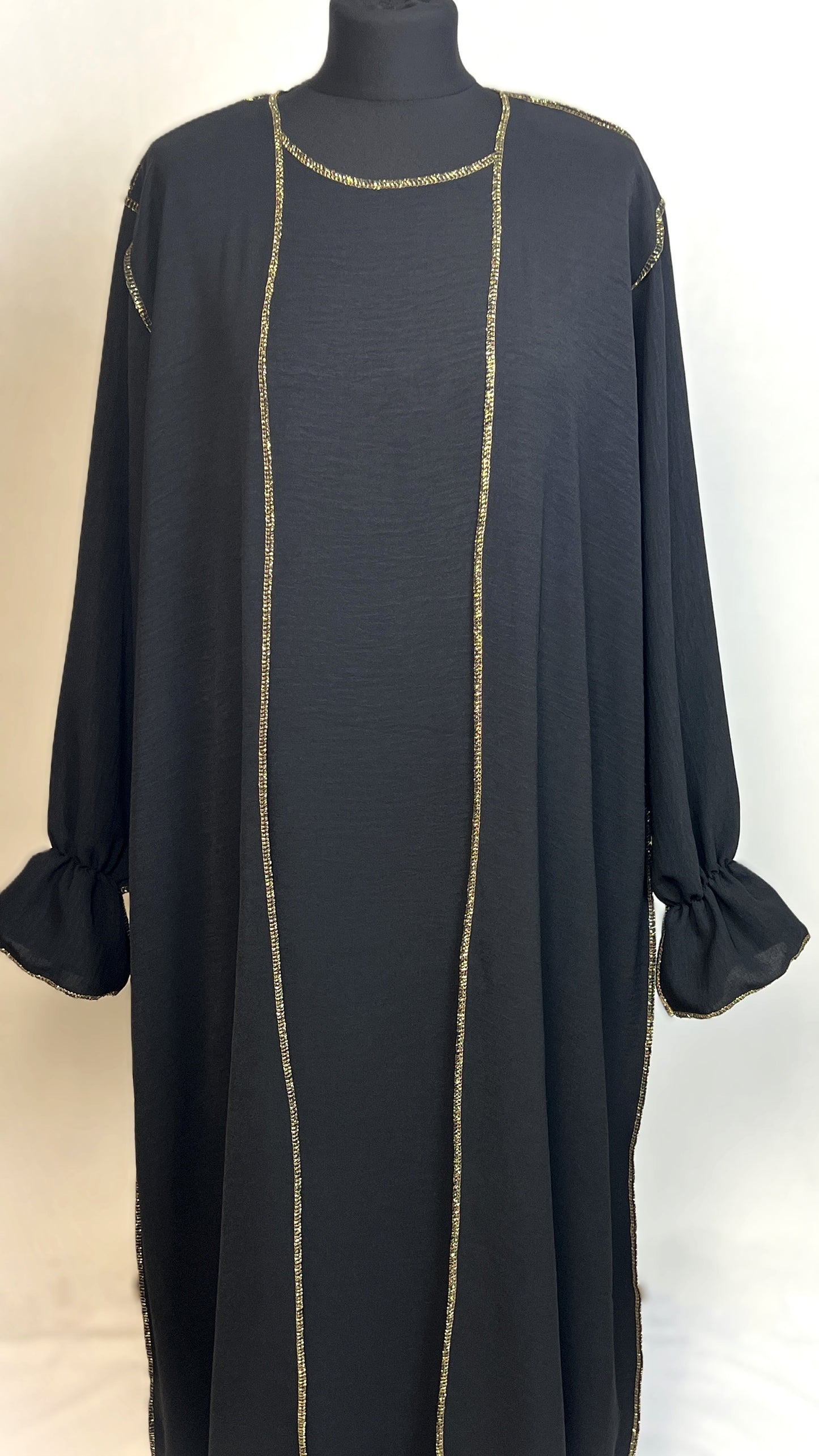 ZWEITEILIGES ABAYA SET JAZZ (ASSIA) Schwarz