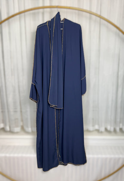 ABAYA SET 3-TEILIG MEDINA-SEIDEN-STIL (AISCHA)
