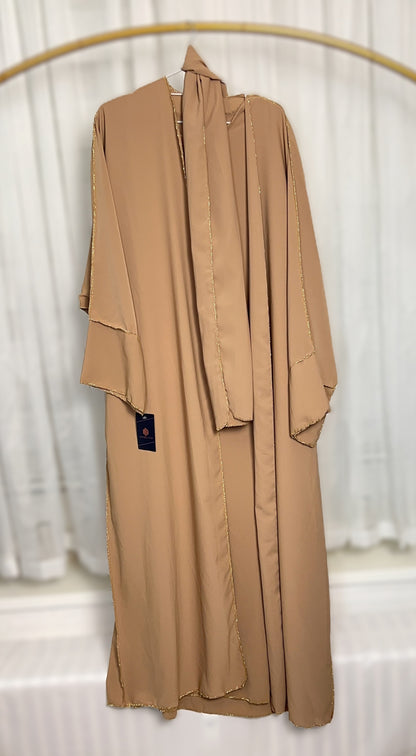 ABAYA SET 3-TEILIG MEDINA-SEIDEN-STIL (AISCHA)