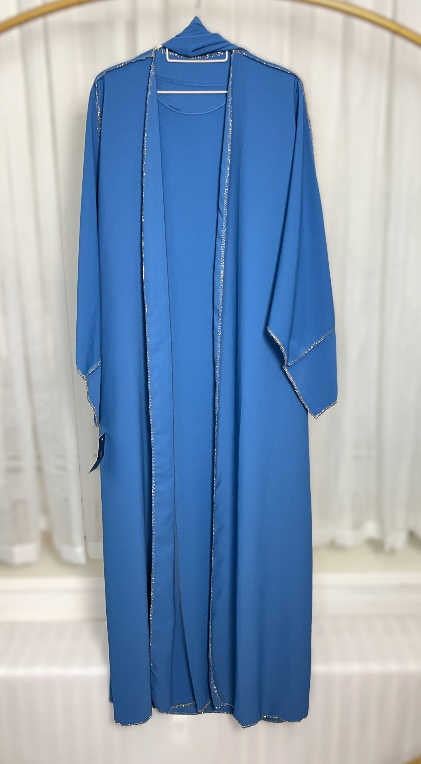 ABAYA SET 3-TEILIG MEDINA-SEIDEN-STIL (AISCHA)