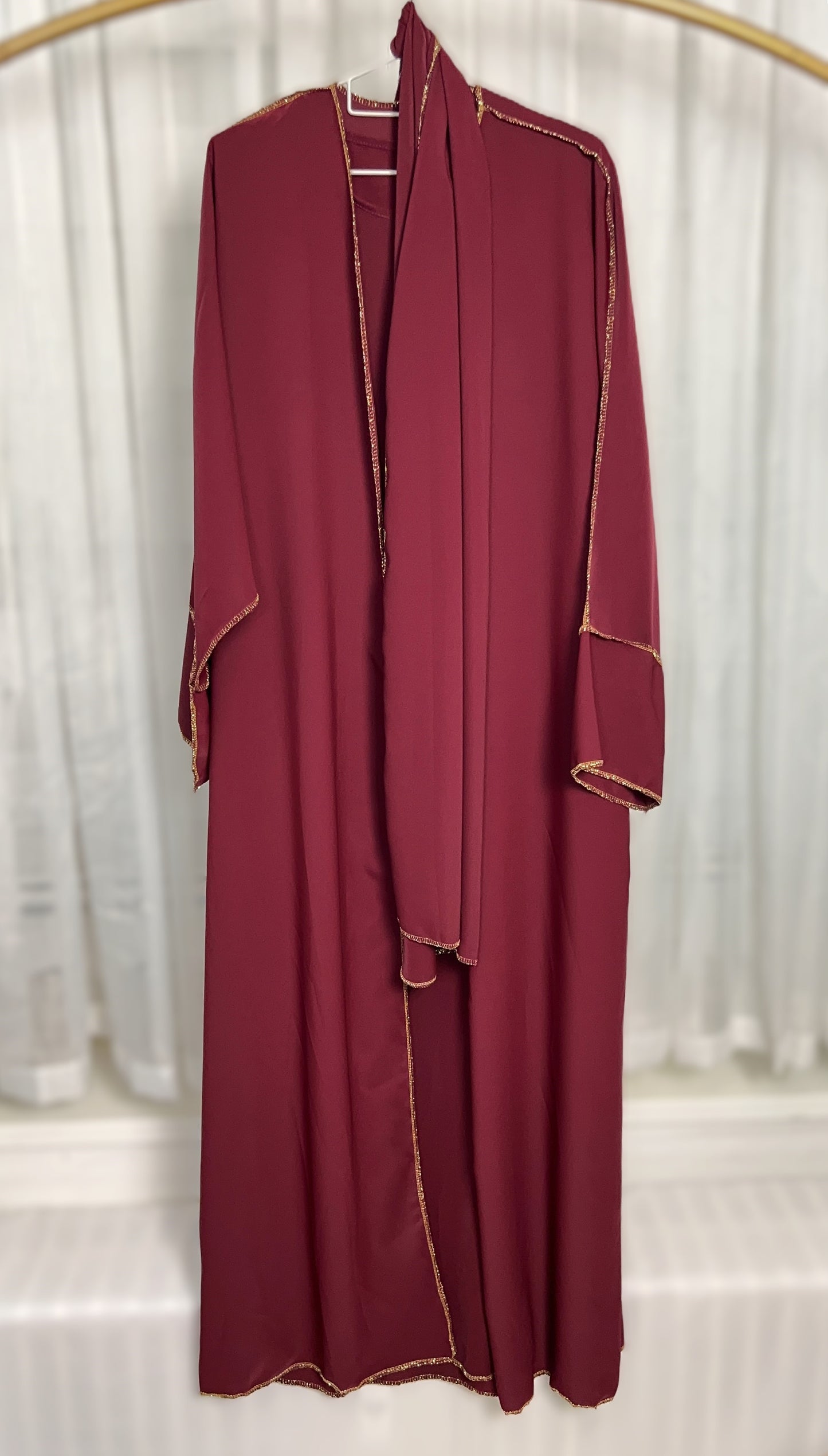 ABAYA SET 3-TEILIG MEDINA-SEIDEN-STIL (AISCHA)