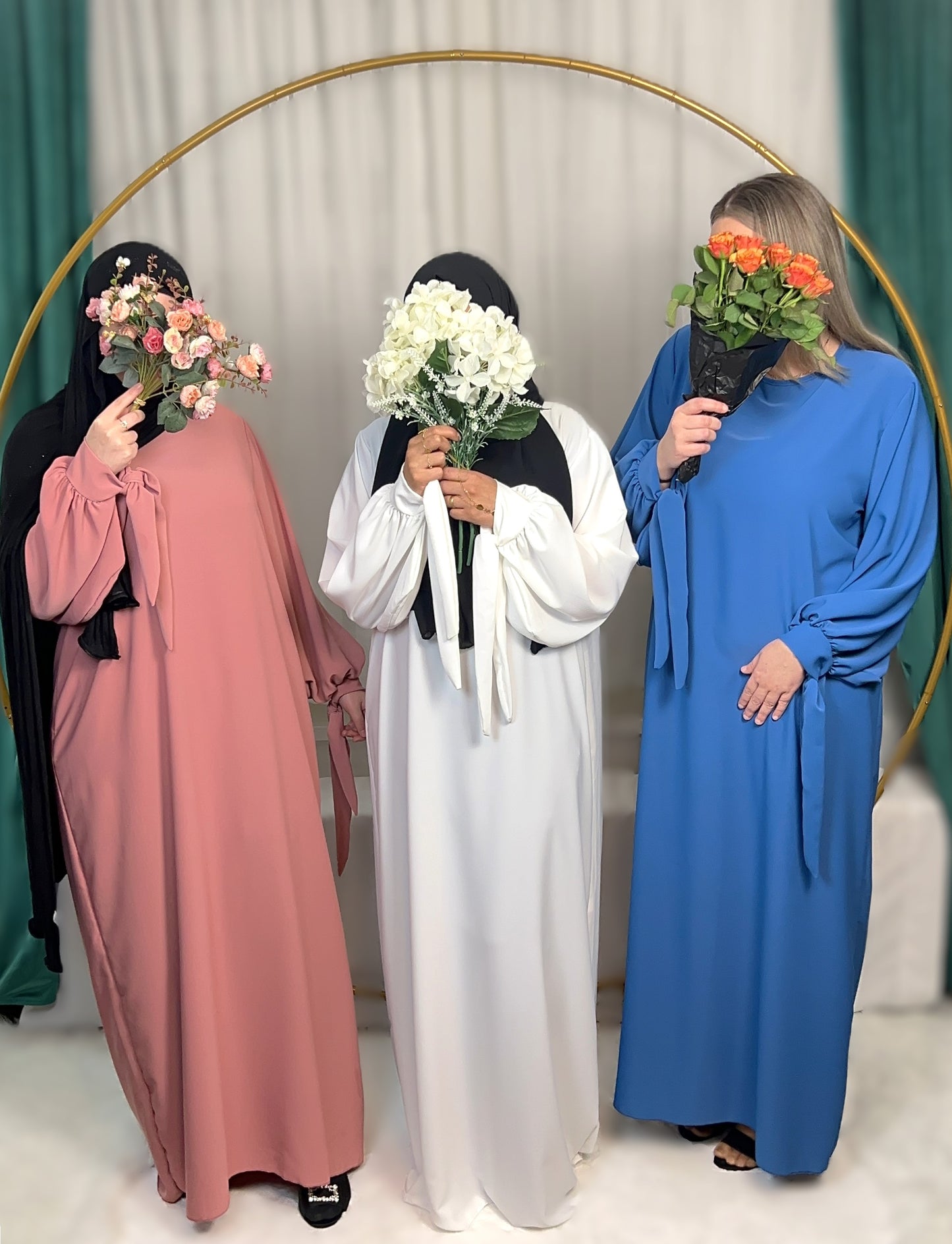 ABAYA KLEID SCHLEIFE MEDINA-SEIDEN-STIL (SALMA)