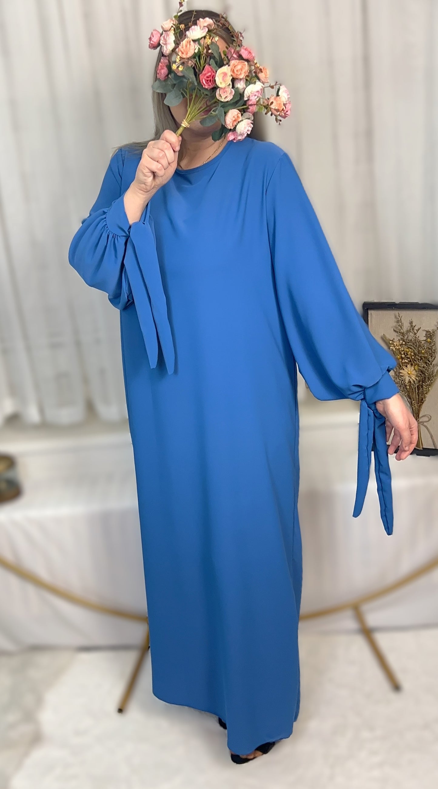 ABAYA KLEID SCHLEIFE MEDINA-SEIDEN-STIL (SALMA)