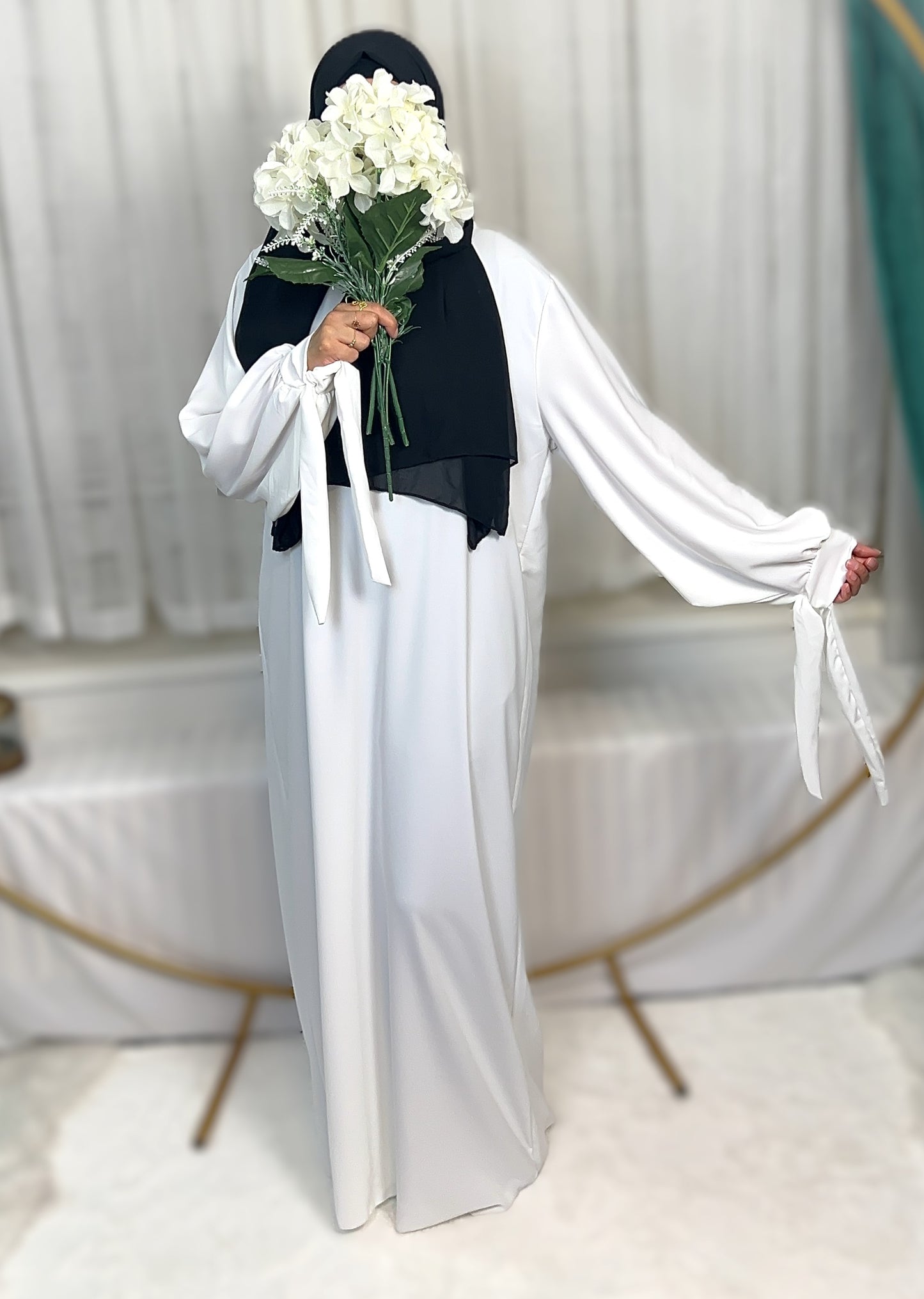 ABAYA KLEID SCHLEIFE MEDINA-SEIDEN-STIL (SALMA)