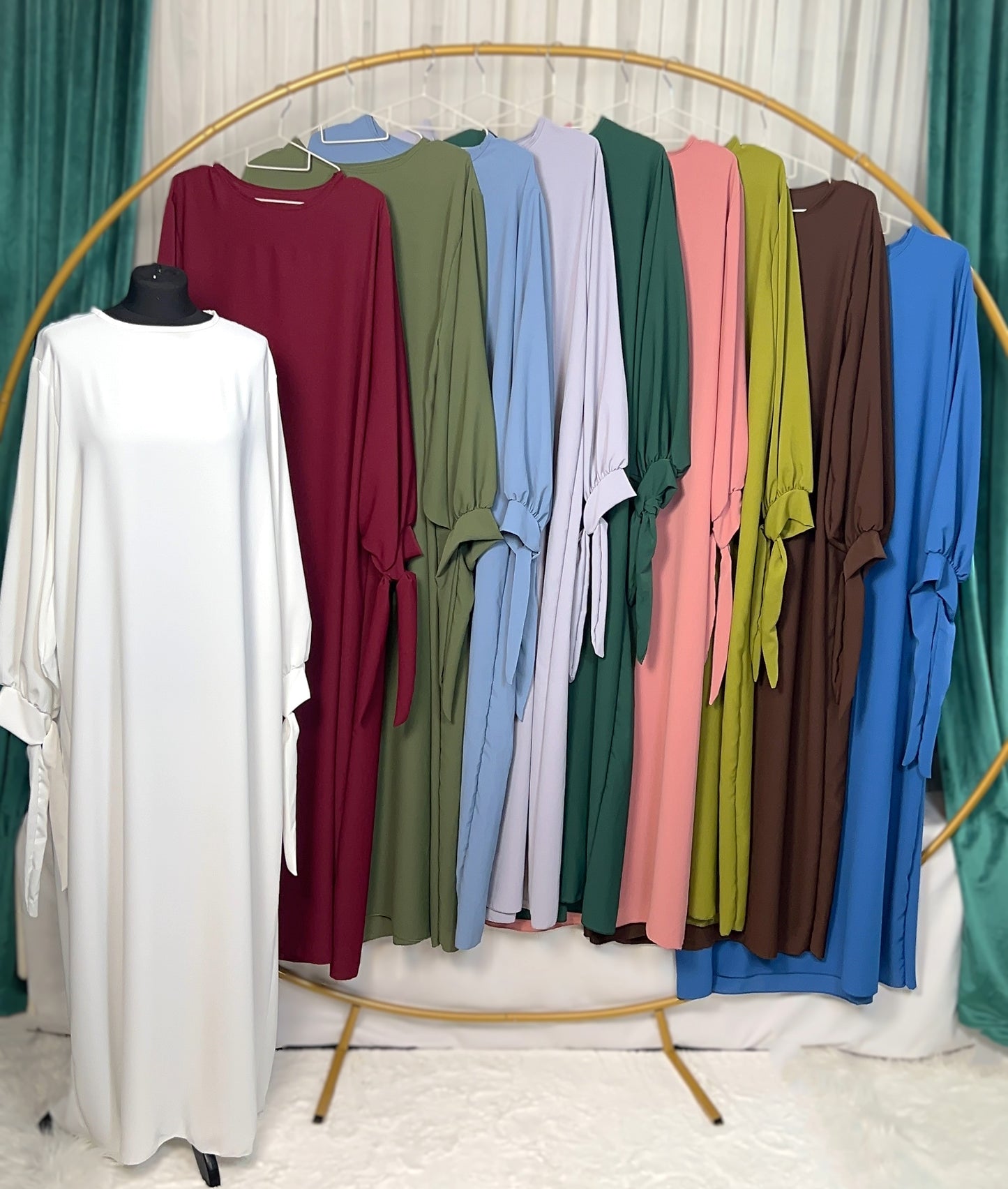 ABAYA KLEID SCHLEIFE MEDINA-SEIDEN-STIL (SALMA)