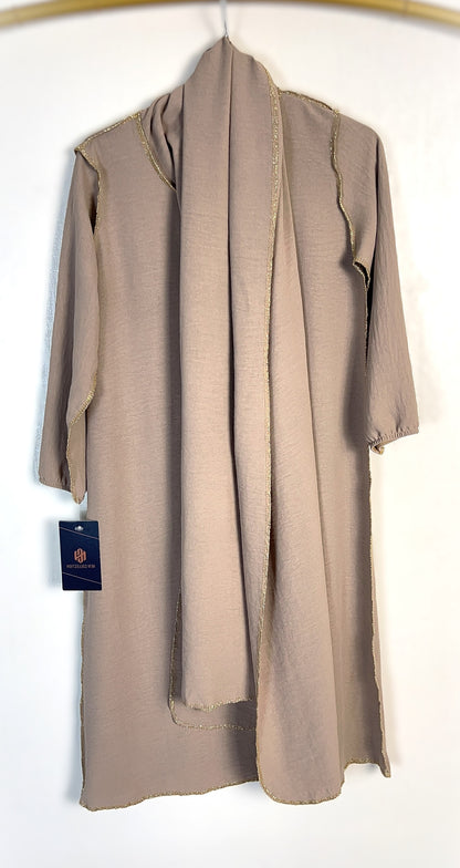 KINDER ABAYA MIT INTEGRIERTEM SCHAL (verfügbar in verschiedenen Farben)