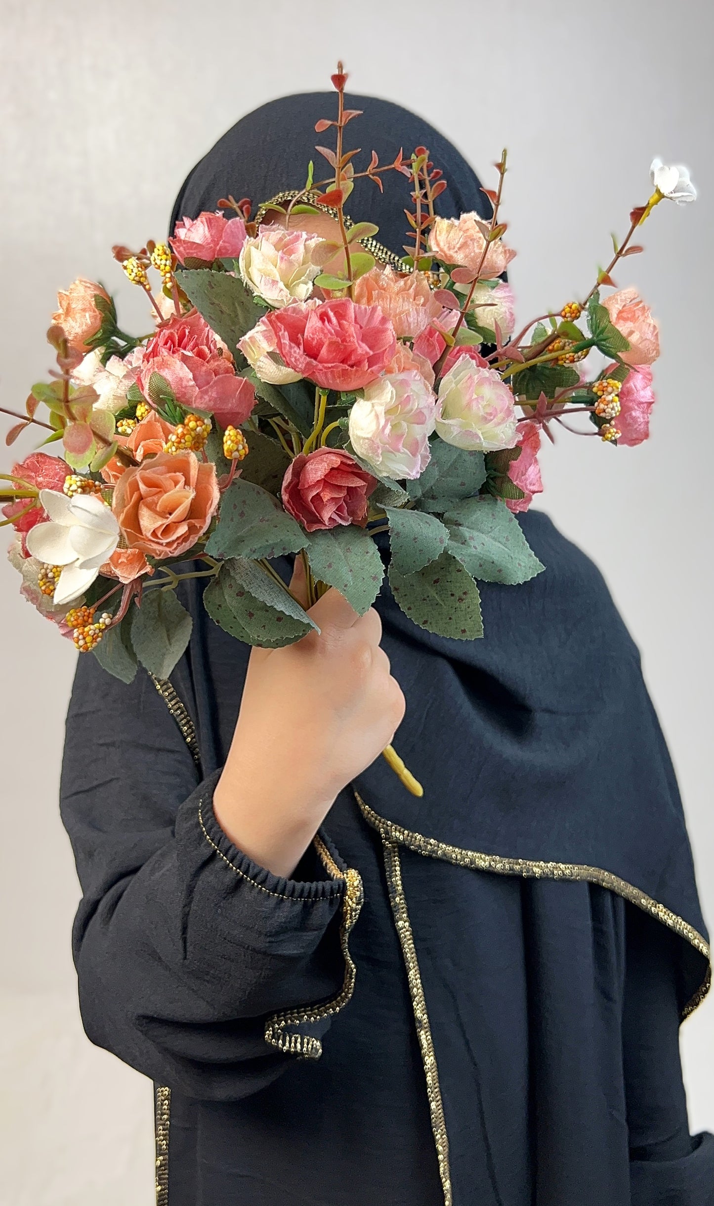 KINDER ABAYA MIT INTEGRIERTEM SCHAL (verfügbar in verschiedenen Farben)