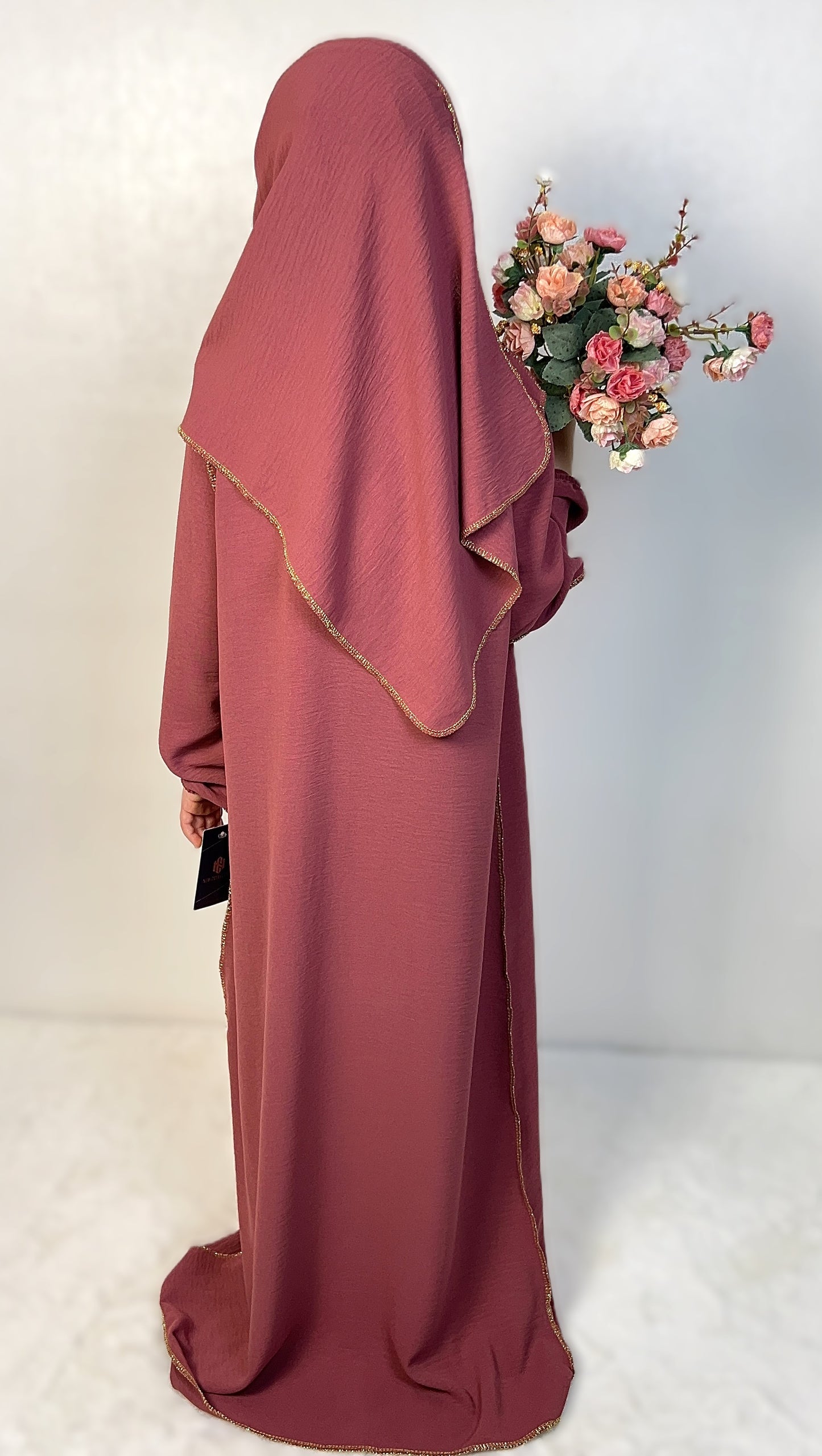 KINDER ABAYA MIT INTEGRIERTEM SCHAL (verfügbar in verschiedenen Farben)