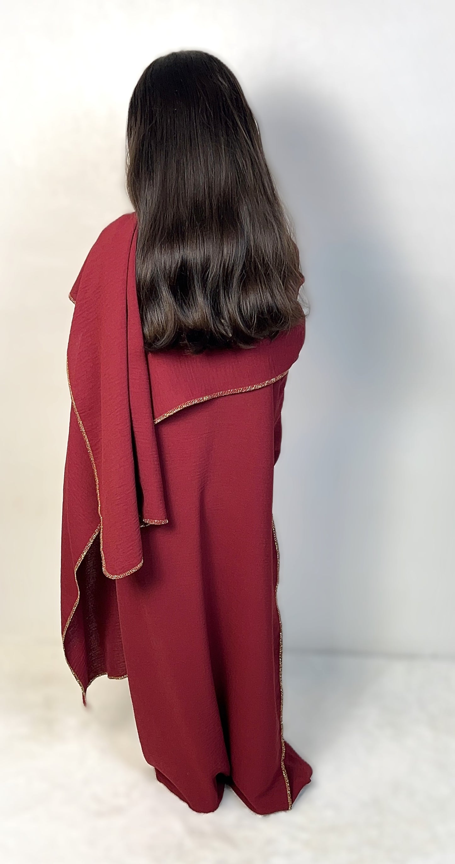 KINDER ABAYA MIT INTEGRIERTEM SCHAL (verfügbar in verschiedenen Farben)