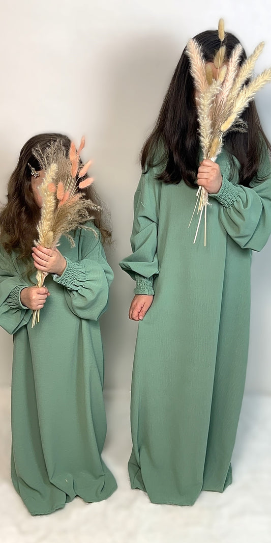 KINDER ABAYA TÜRKIS