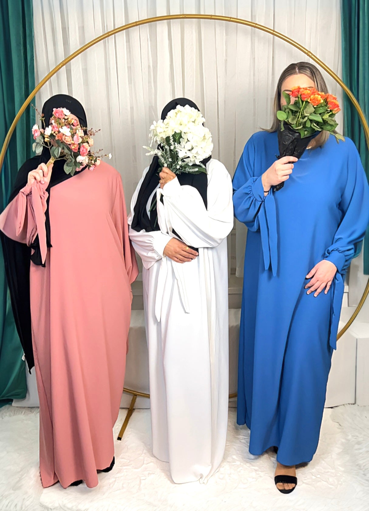 ABAYA KLEID SCHLEIFE MEDINA-SEIDEN-STIL (SALMA)