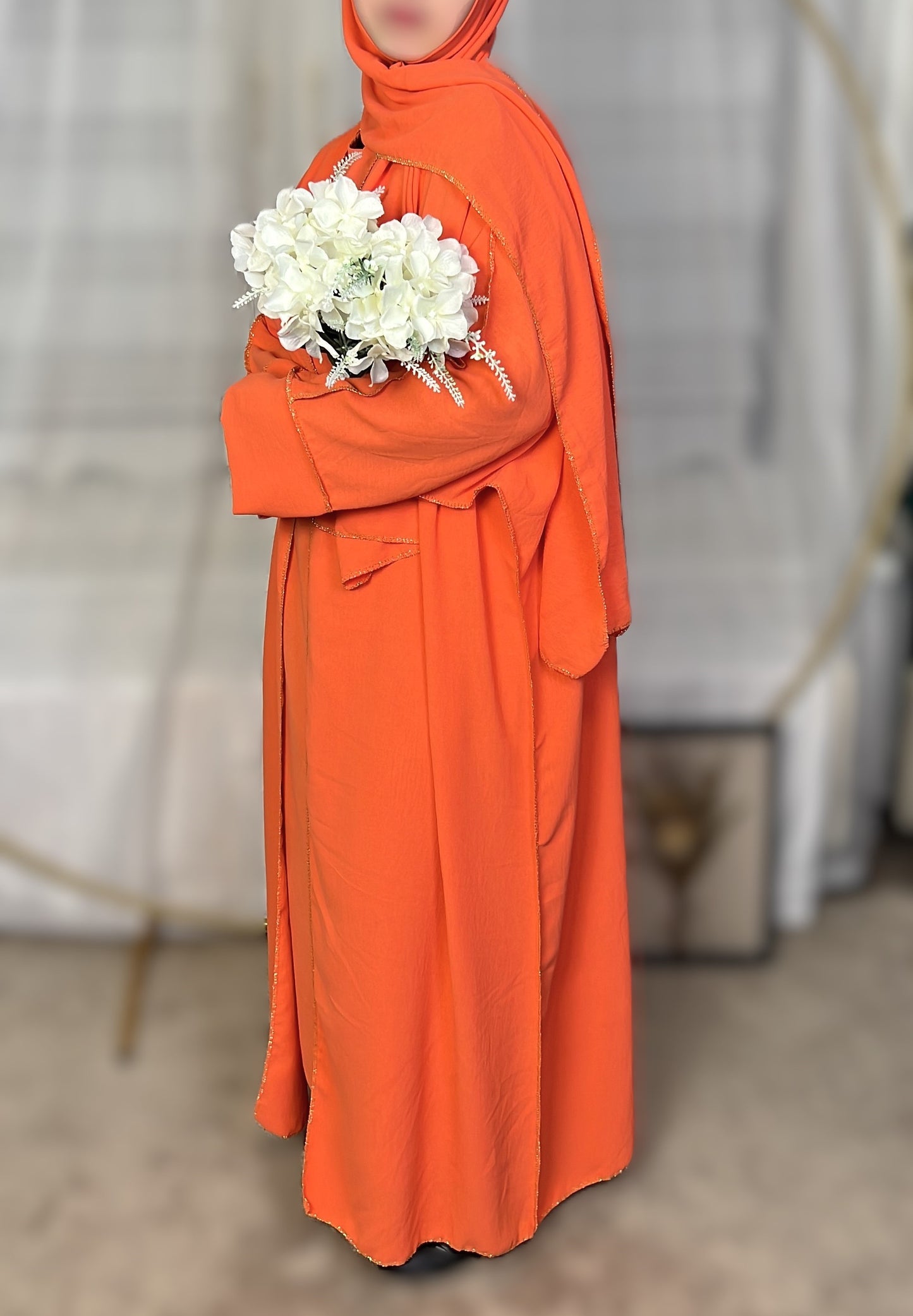 ABAYA SET 3-TEILIG JAZZ (SAMIRA) Orange