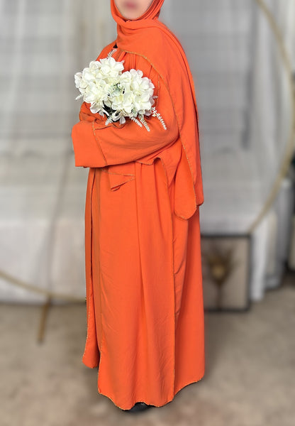 ABAYA SET 3-TEILIG JAZZ (SAMIRA) Orange