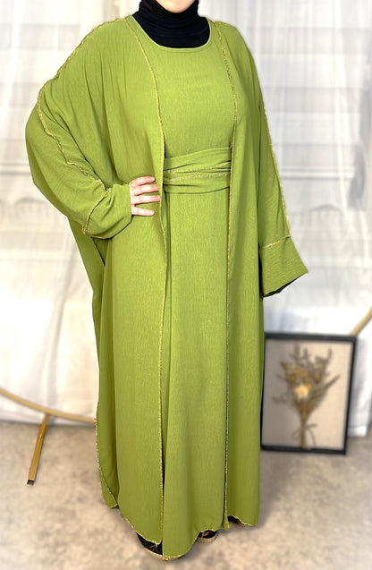 ABAYA SET 3-TEILIG JAZZ (SAMIRA) Grün