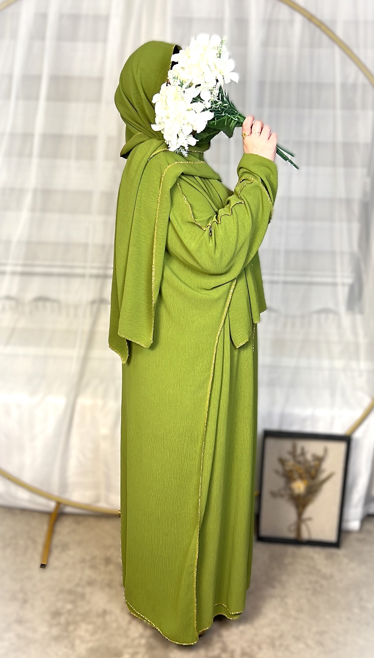 ABAYA SET 3-TEILIG JAZZ (SAMIRA) Grün