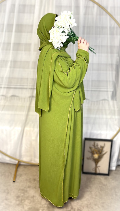 ABAYA SET 3-TEILIG JAZZ (SAMIRA) Grün