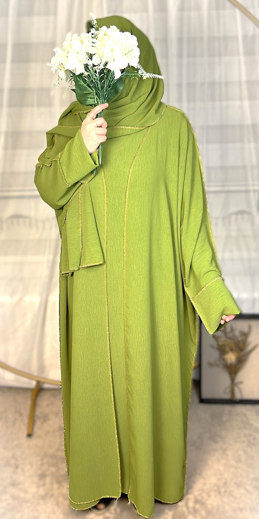 ABAYA SET 3-TEILIG JAZZ (SAMIRA) Grün