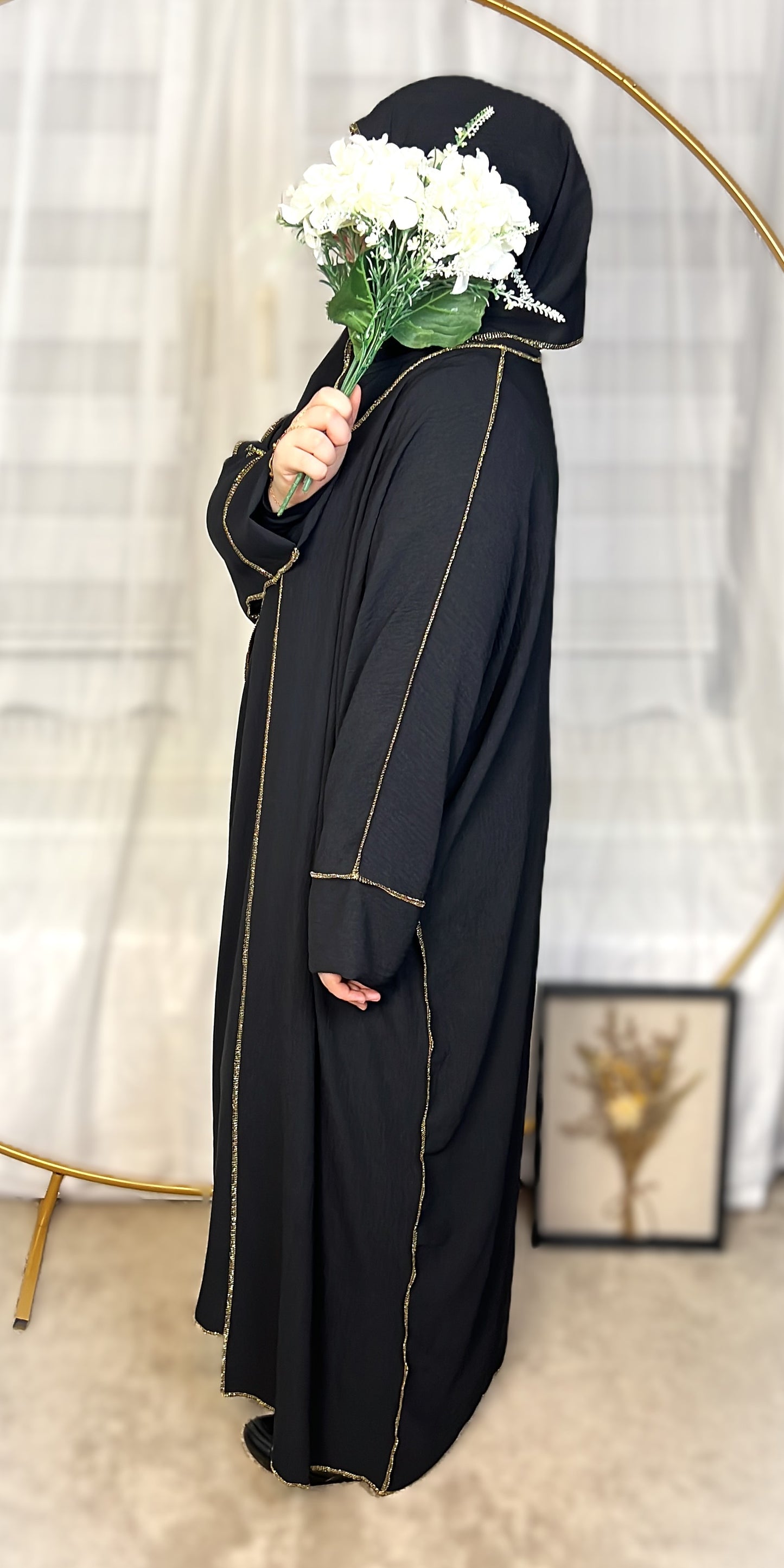 ABAYA SET 3-TEILIG JAZZ (SAMIRA) Schwarz
