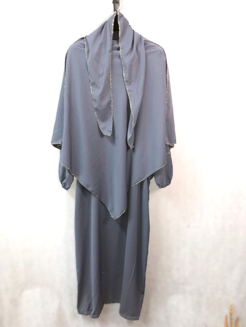 KHIMAR + ABAYA SET MEDINA-SEIDEN-STIL (SARAH)