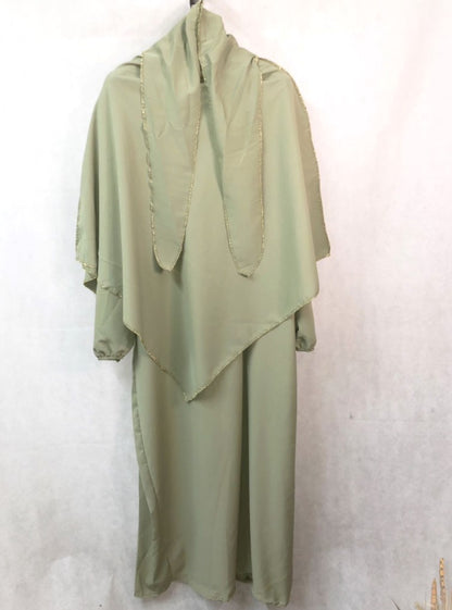 KHIMAR + ABAYA SET MEDINA-SEIDEN-STIL (SARAH)